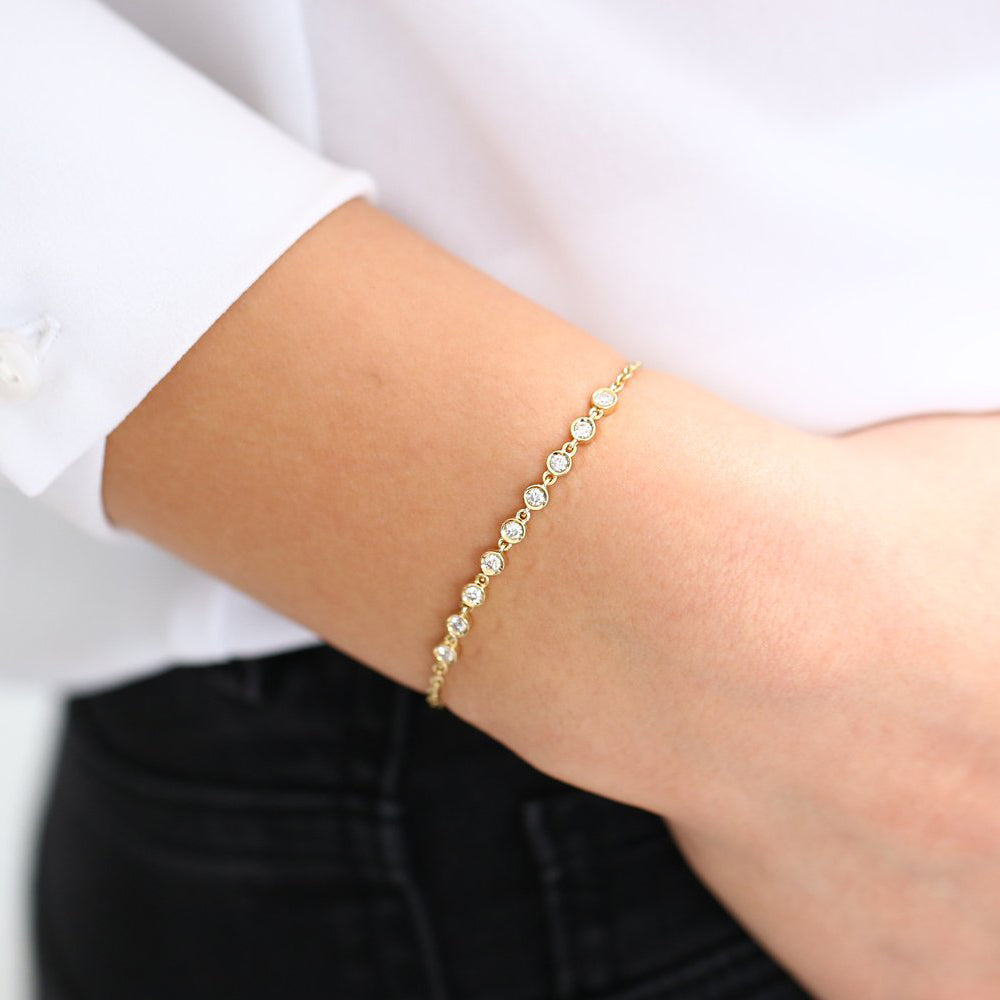 Bezel Set Diamond Bracelet