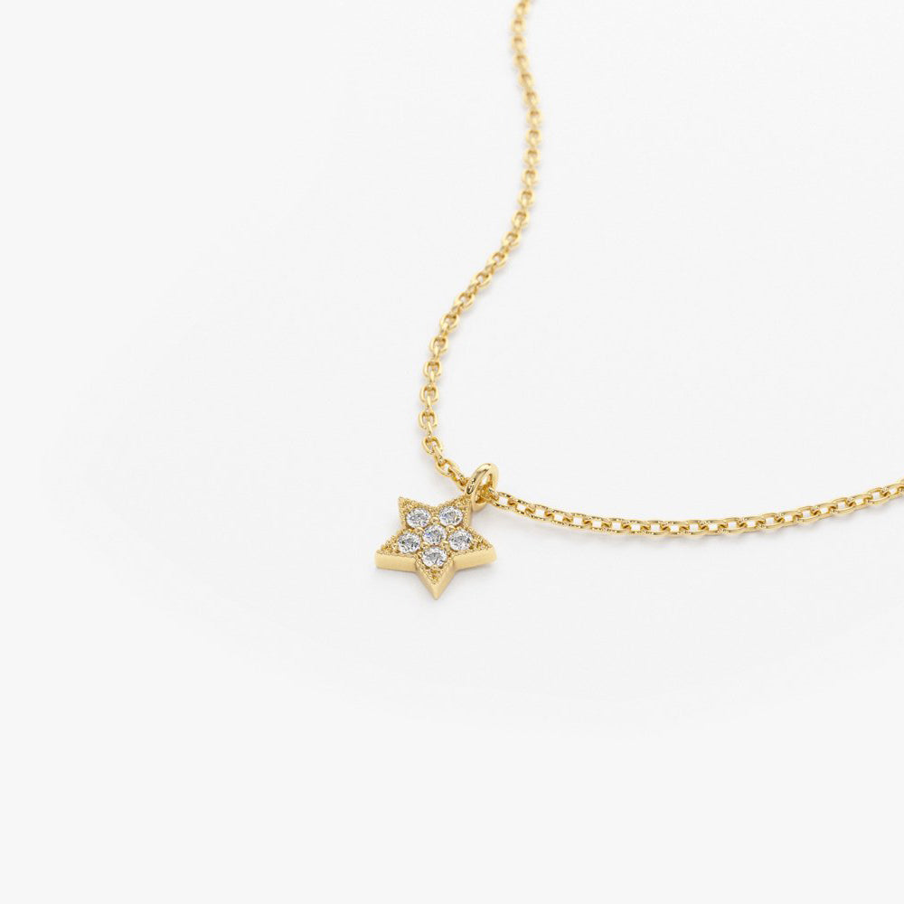 Diamond Star Charm Necklace