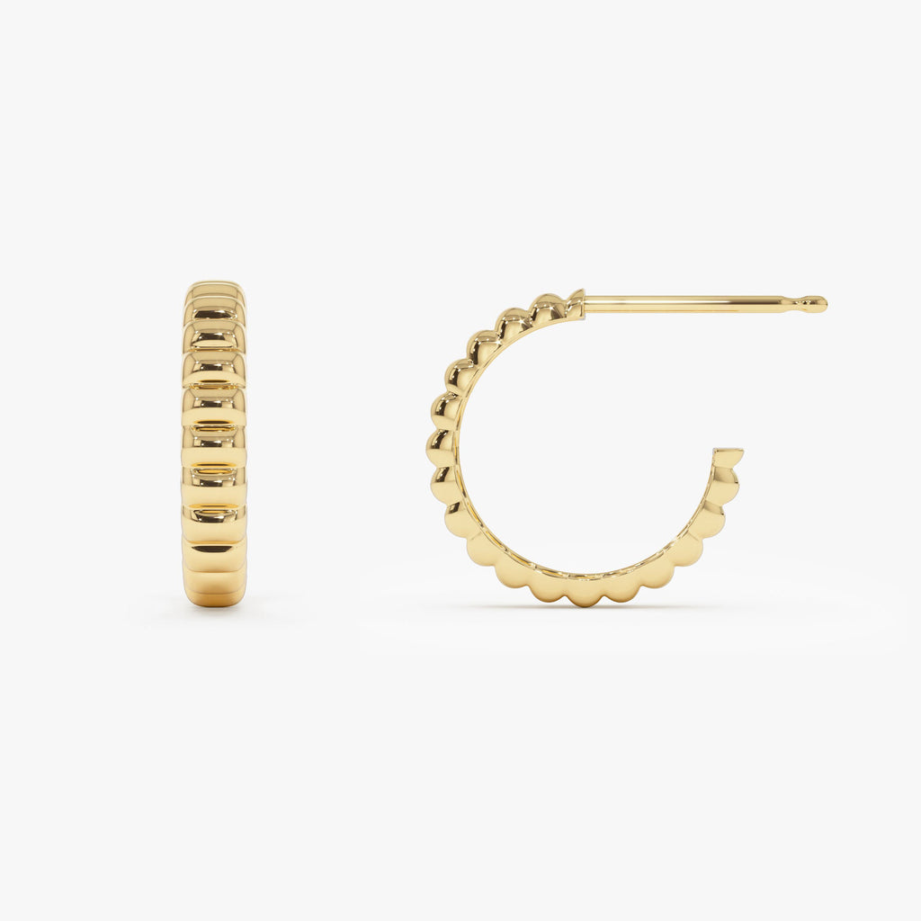 Bubble C Hoop Earrings