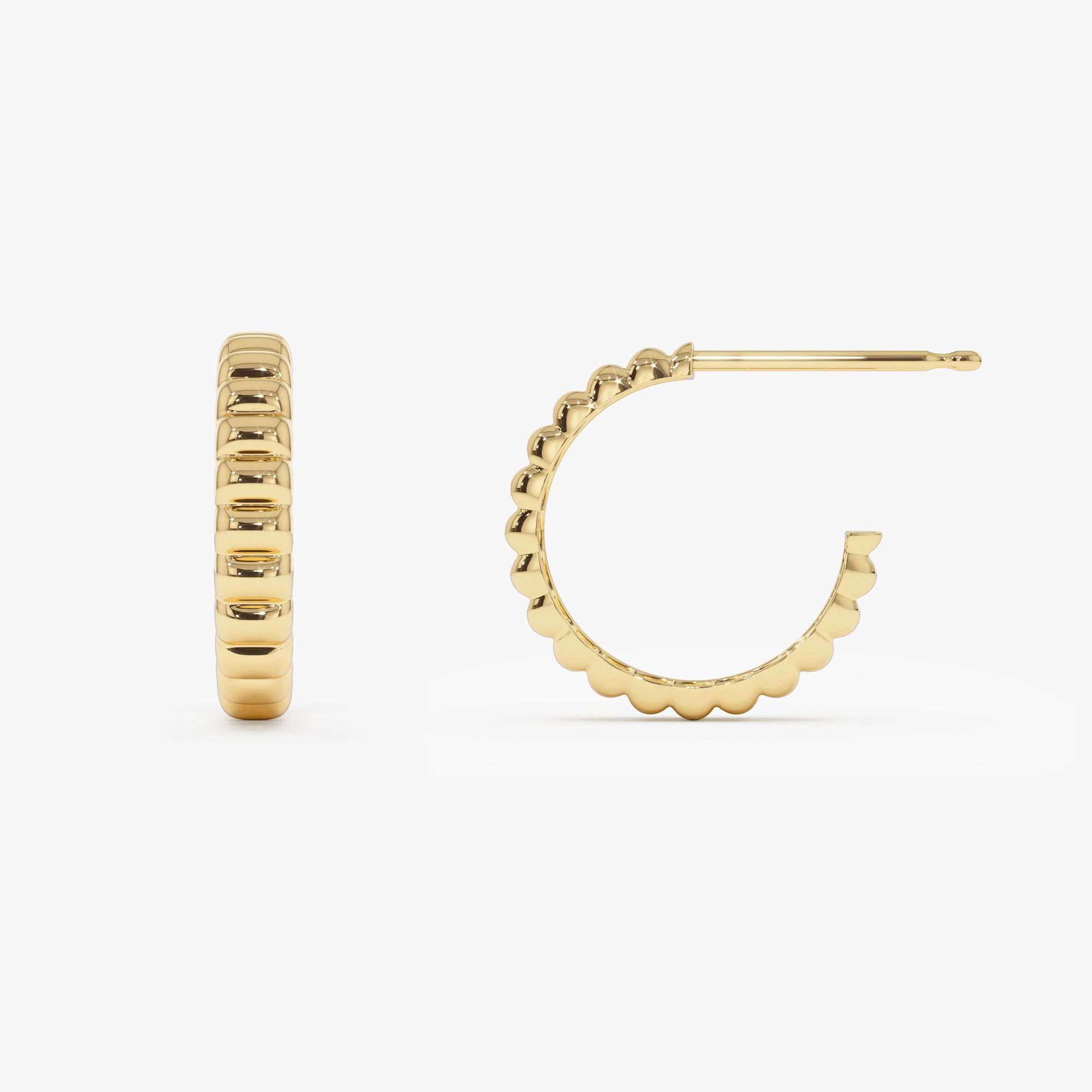 Bubble C Hoop Earrings