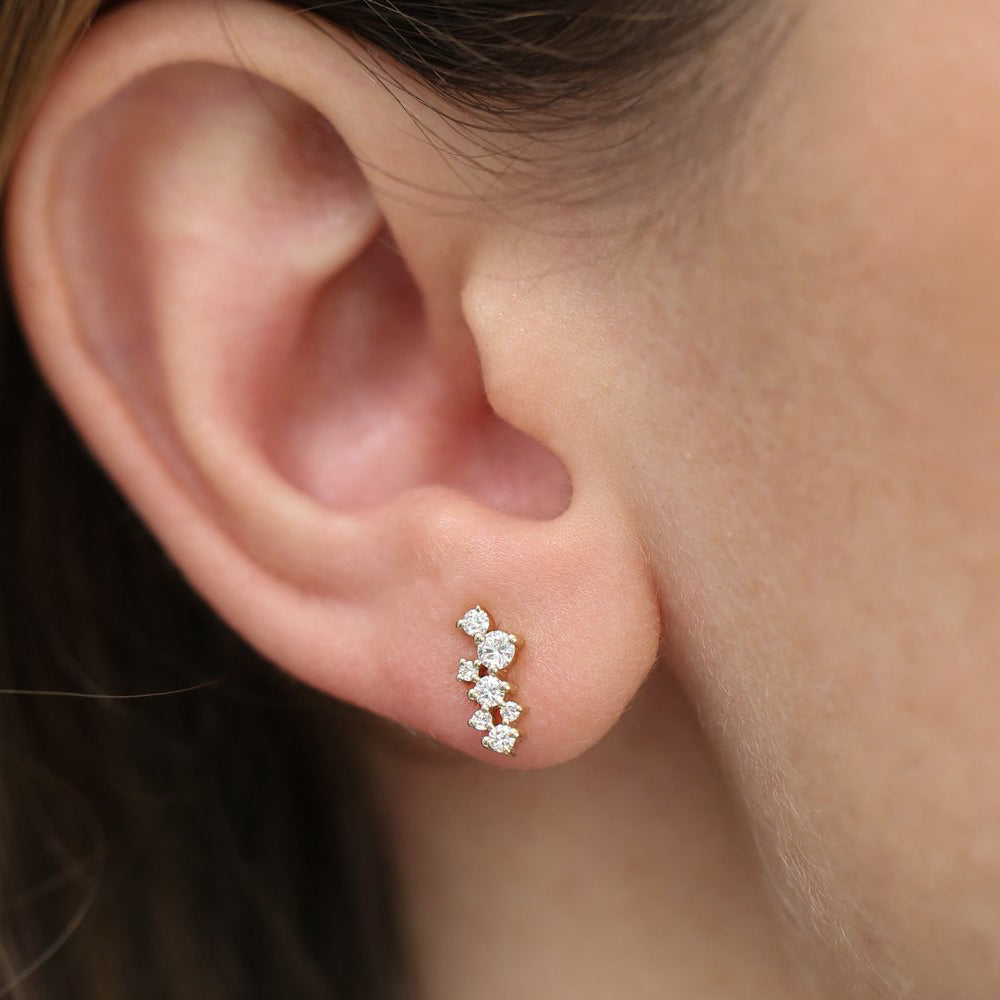 Diamond Cluster Earrings