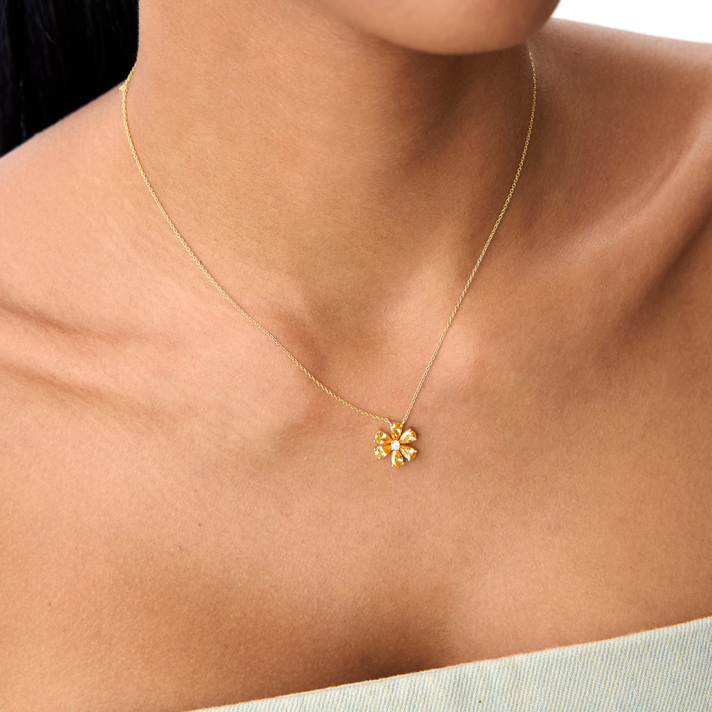 Citrine Flower Necklace