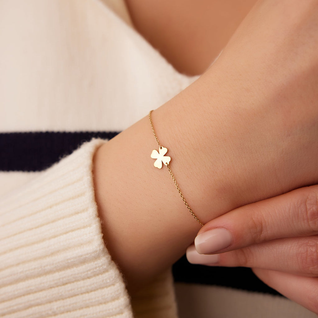 Four Leaf Clover Charm Bracelet