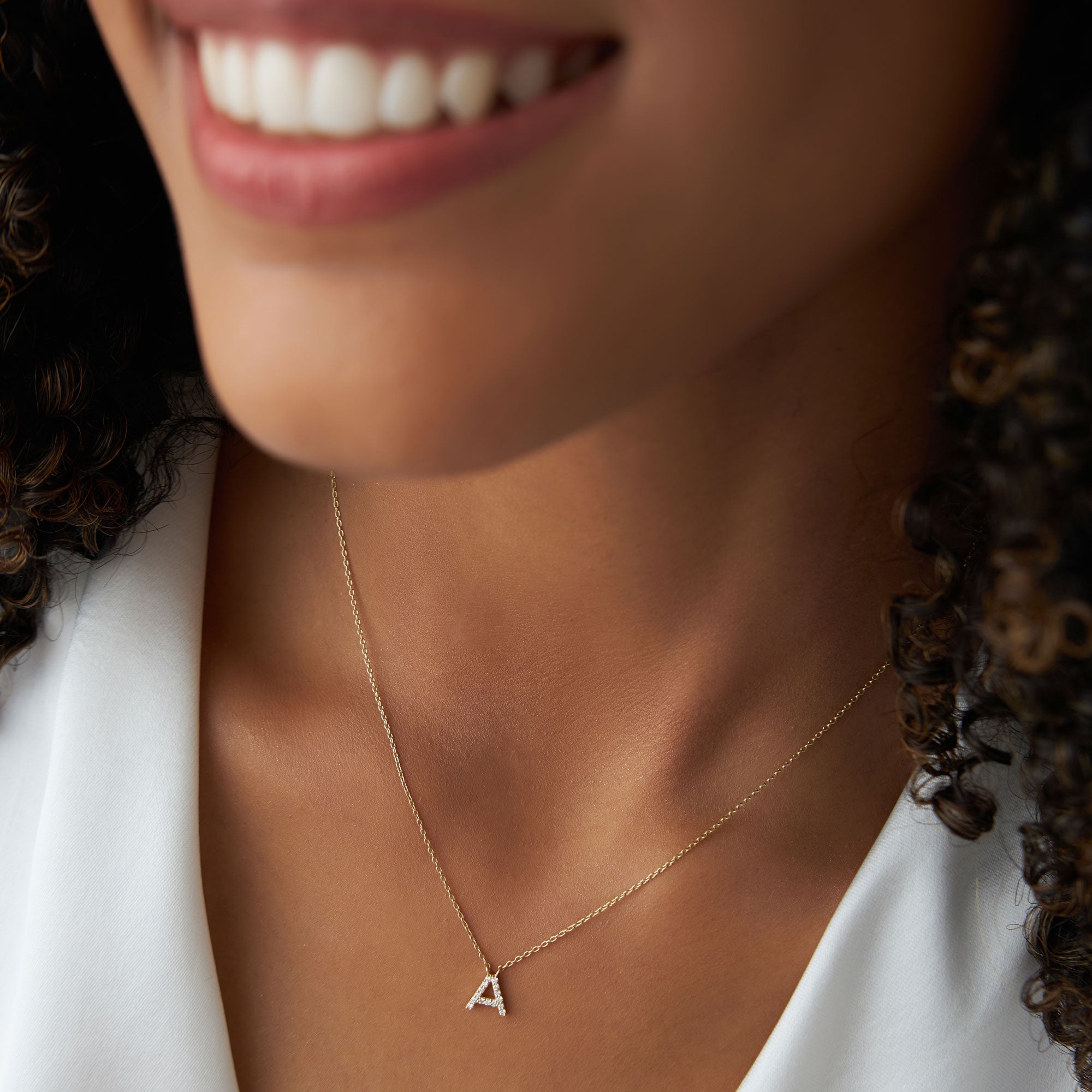 Diamond Initial Necklace