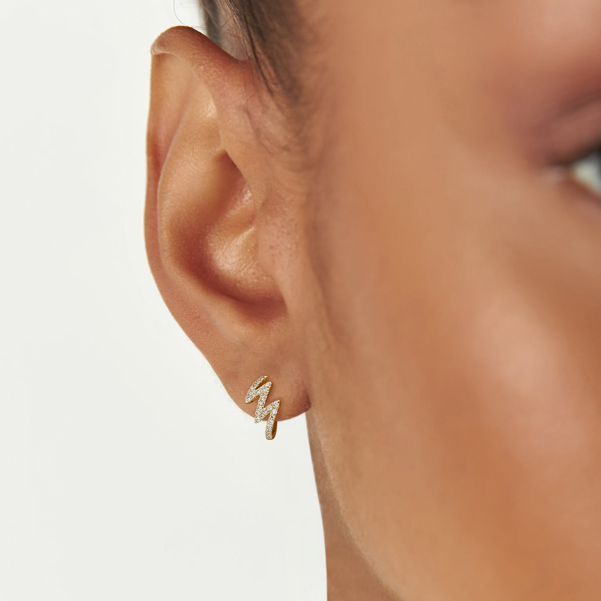 Modern Zigzag Wave Hoop Earrings