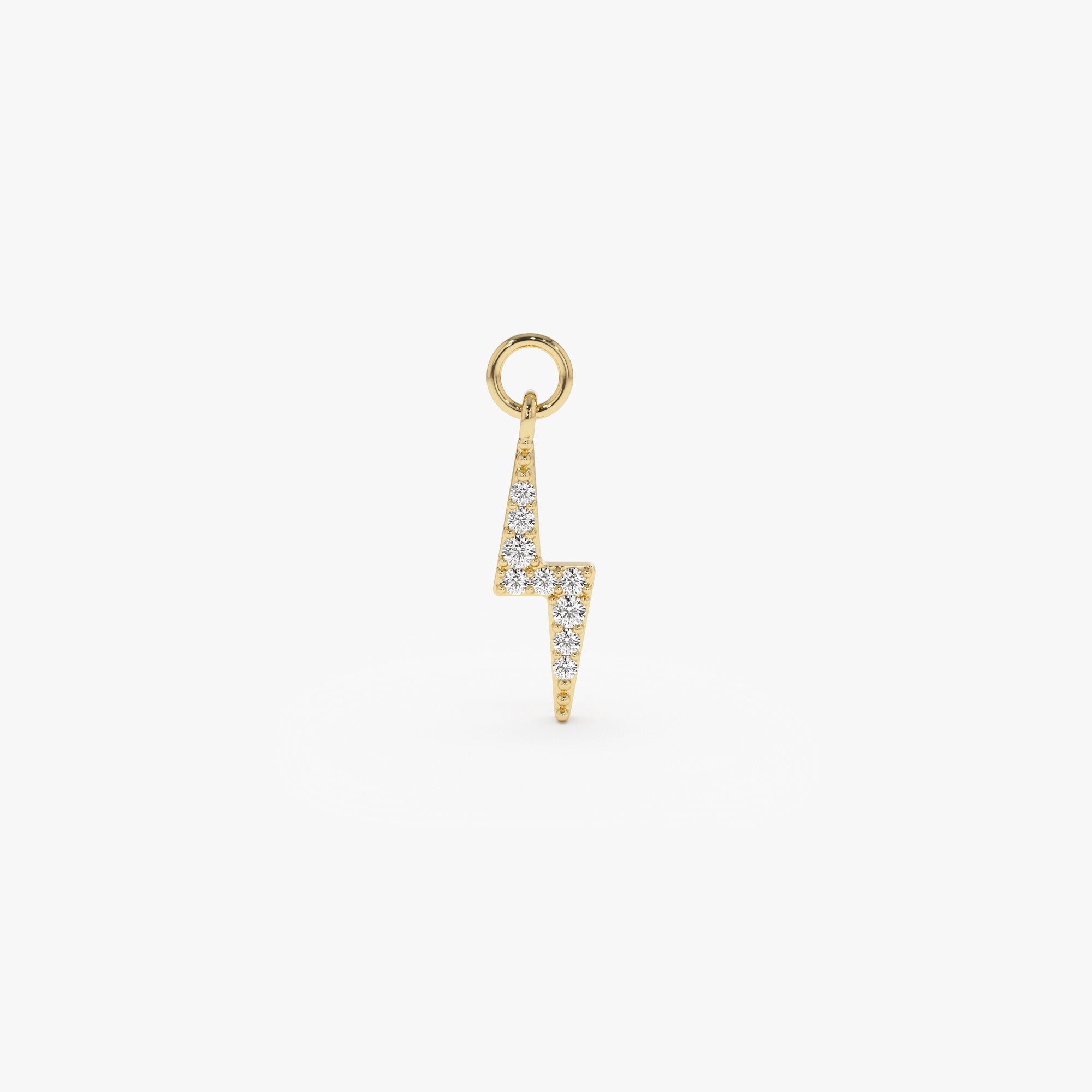 Diamond Lightning Hoop Charm