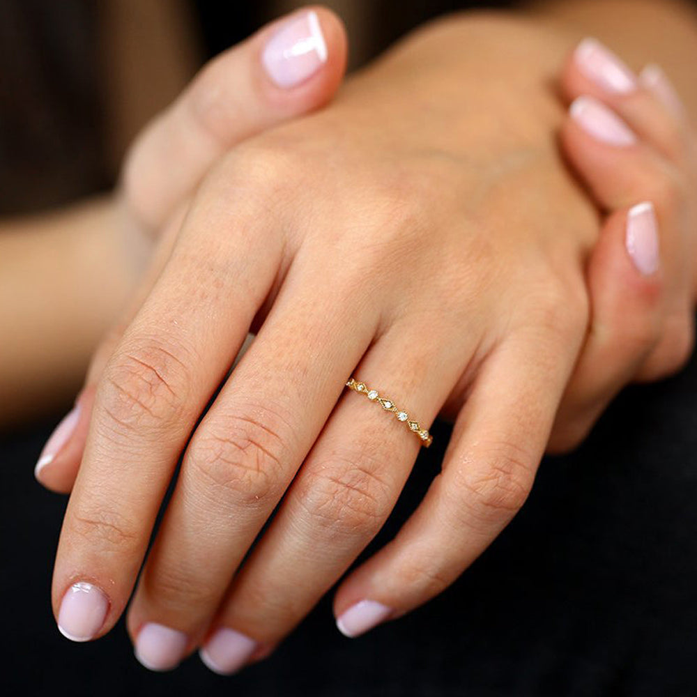 Art Deco Diamond Eternity Band