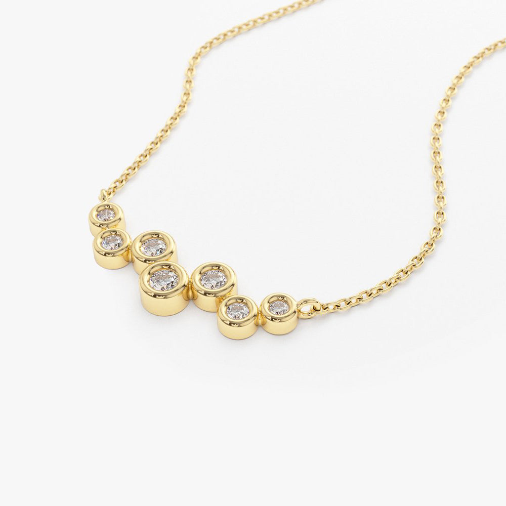 Floating Diamond Bubble Necklace