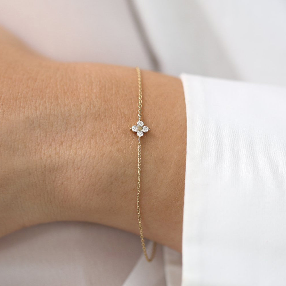 Diamond Clover Bracelet