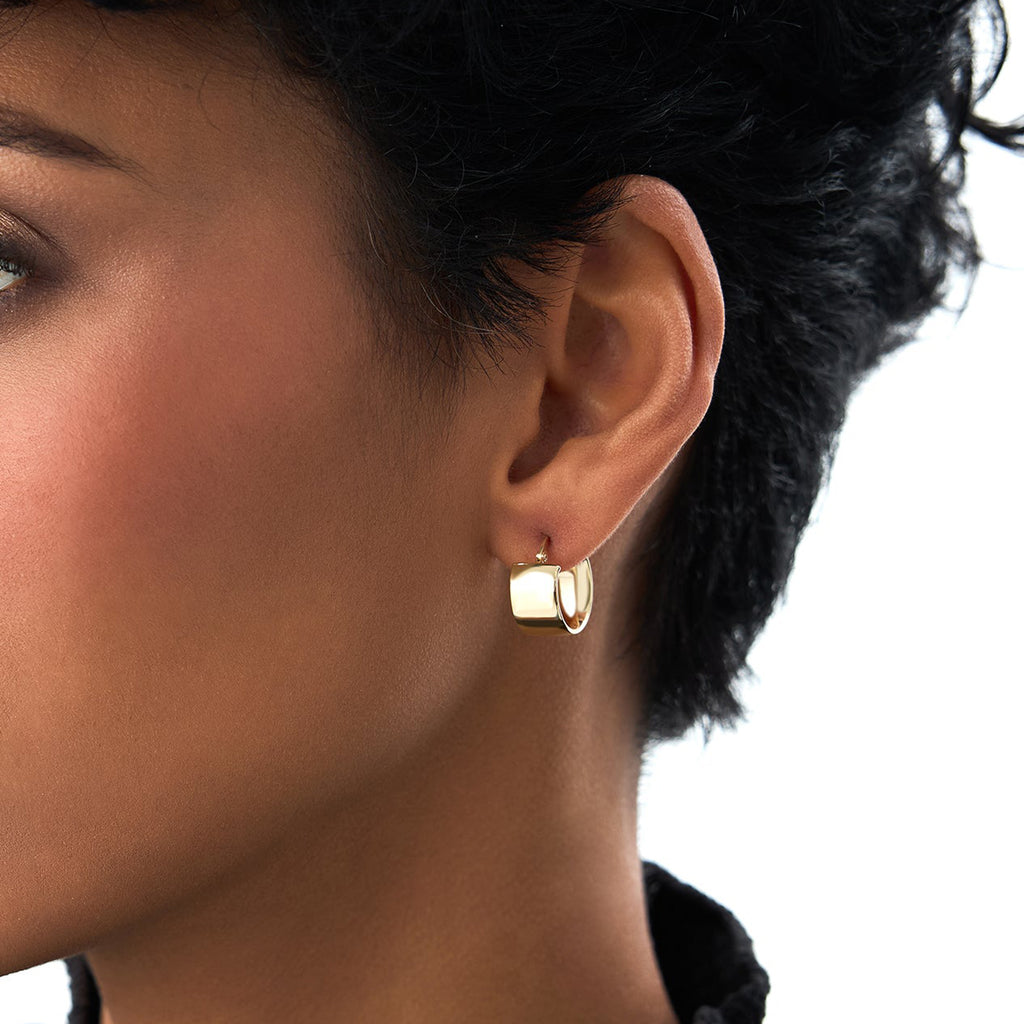 8MM Wide Hoop Earrings