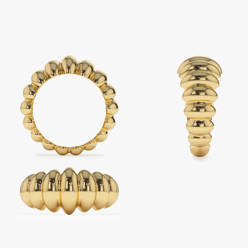 Bold Dome Croissant Ring