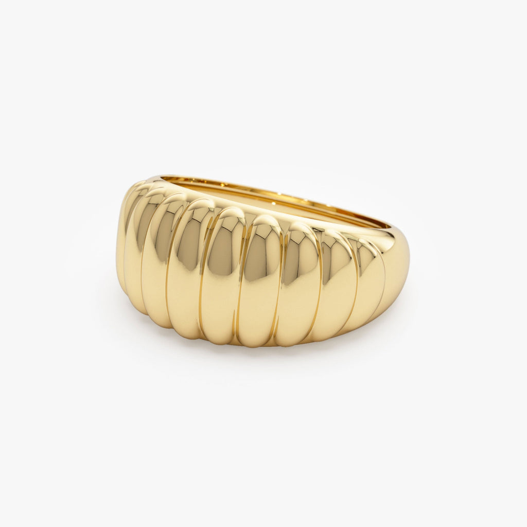Chunky Ribbed Statement Ring