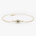 Diamond and Sapphire Evil Eye Bracelet