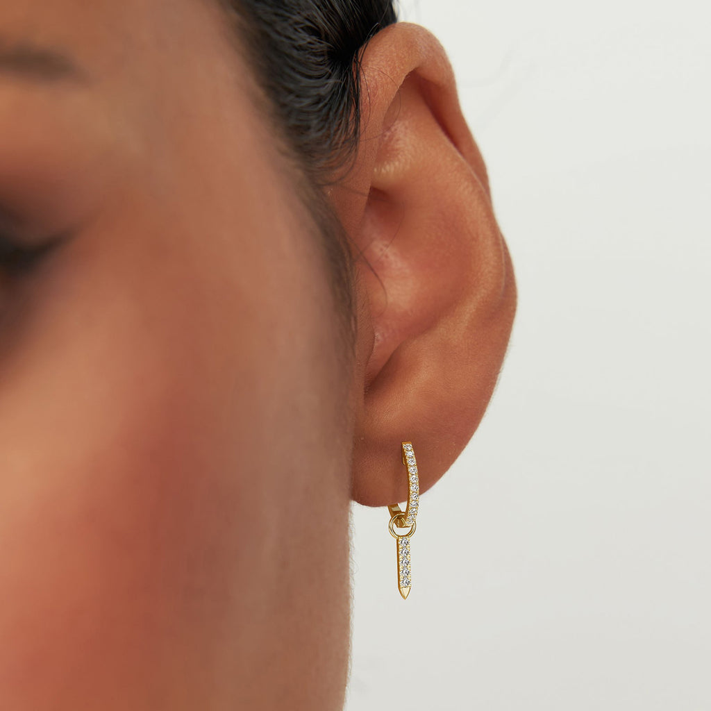 Diamond Spike Hoop Charm
