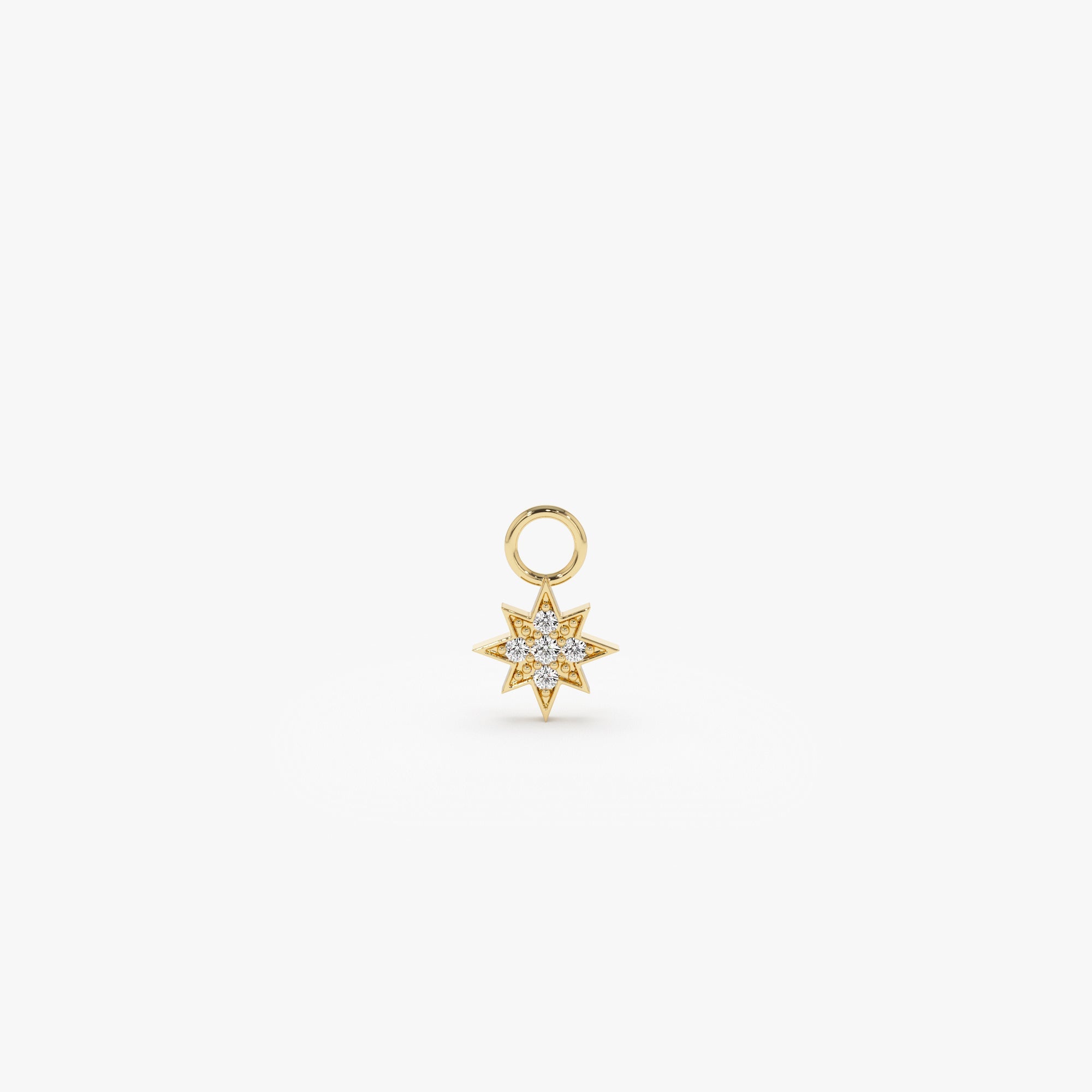 Diamond Star Hoop Charm