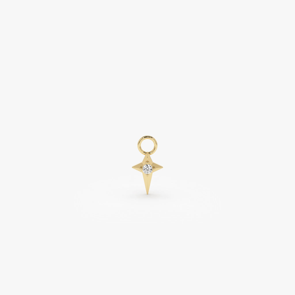 Diamond North star Hoop Charm