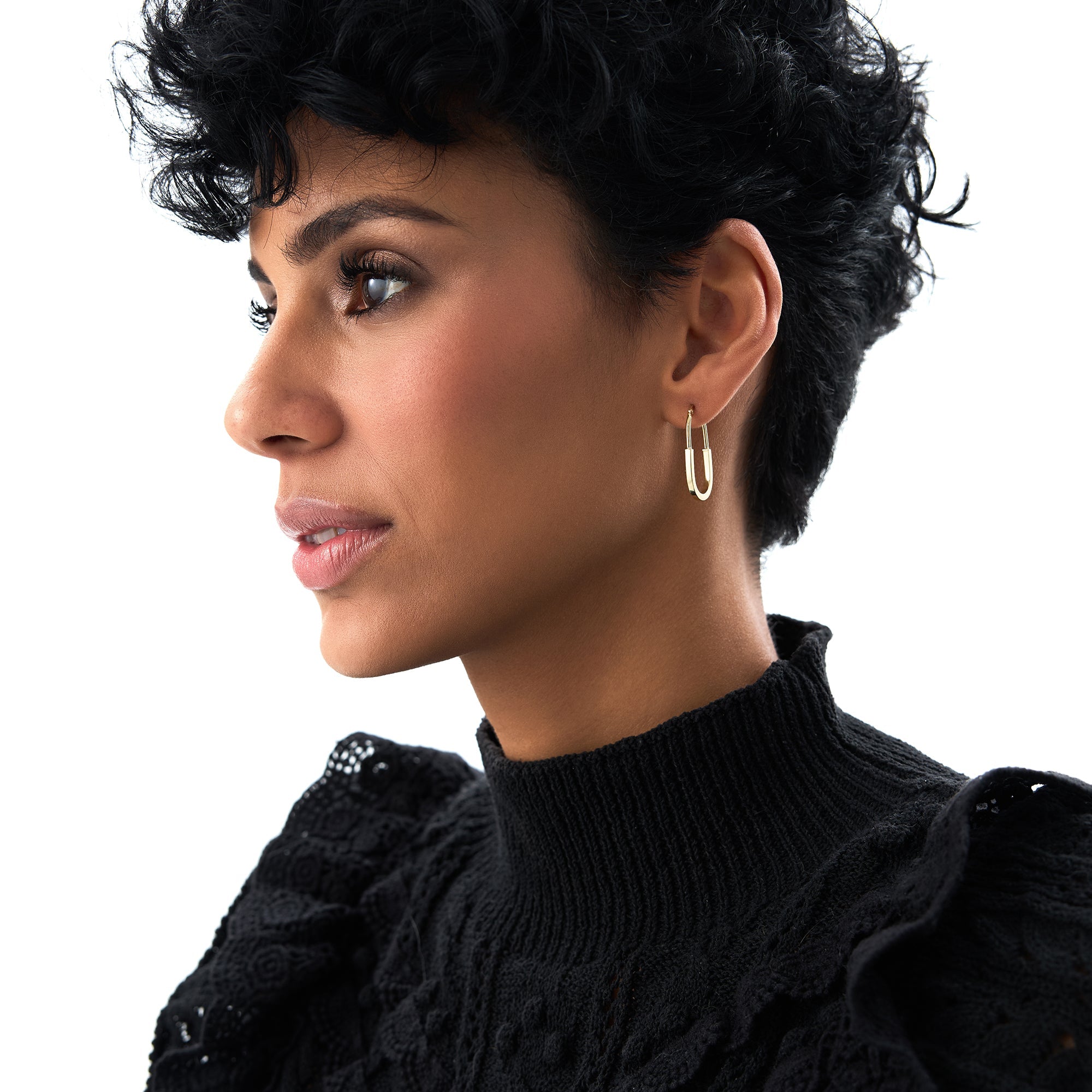 Flat Edge Hoop Earrings