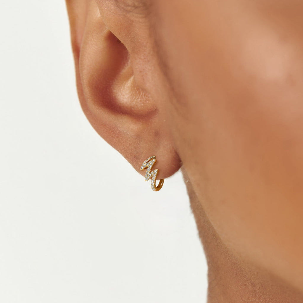 Modern Zigzag Wave Hoop Earrings