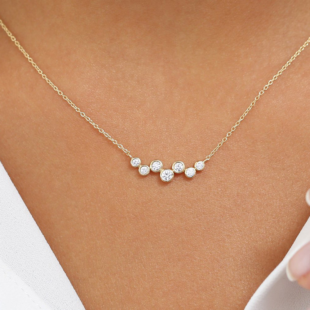 Floating Diamond Bubble Necklace