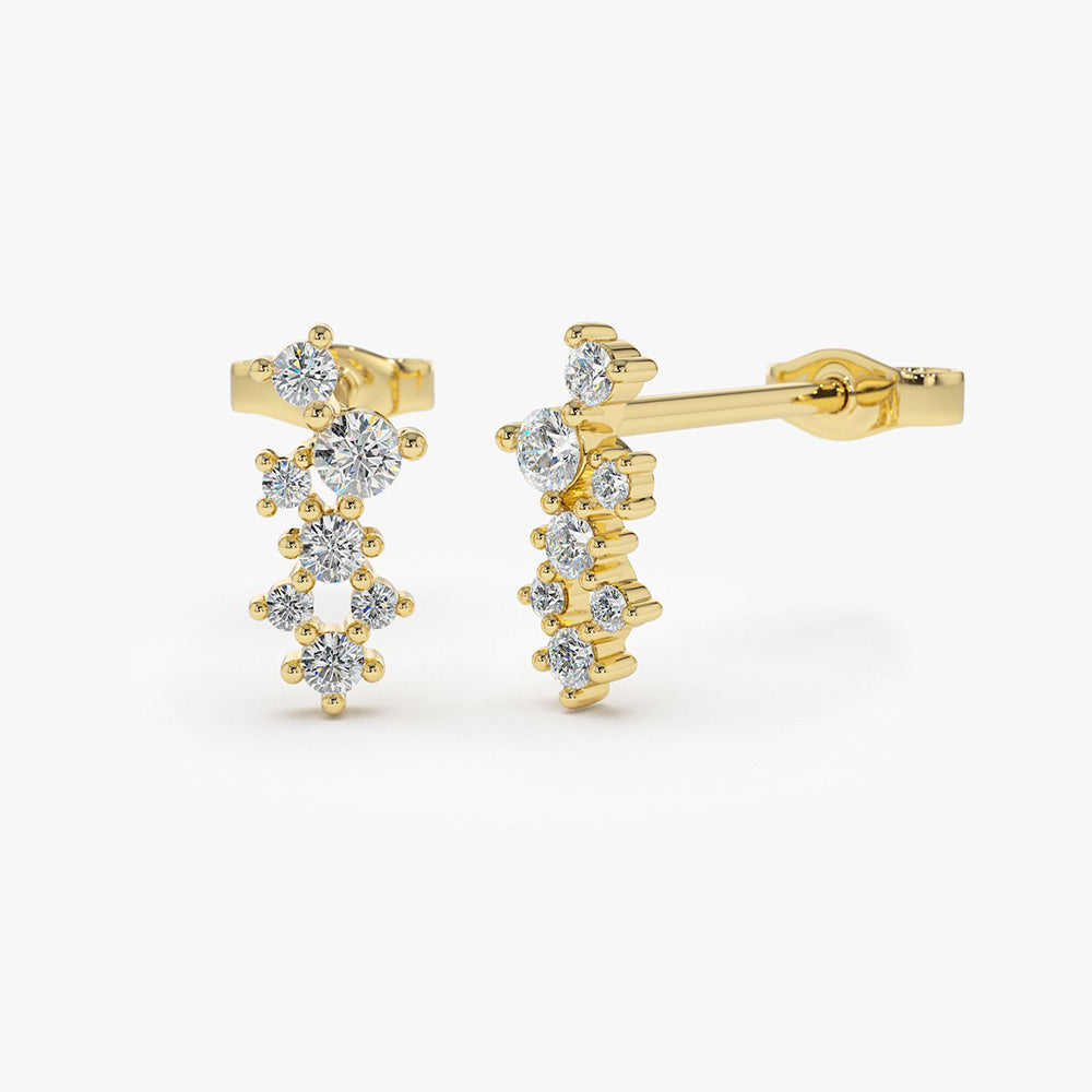 Diamond Cluster Earrings