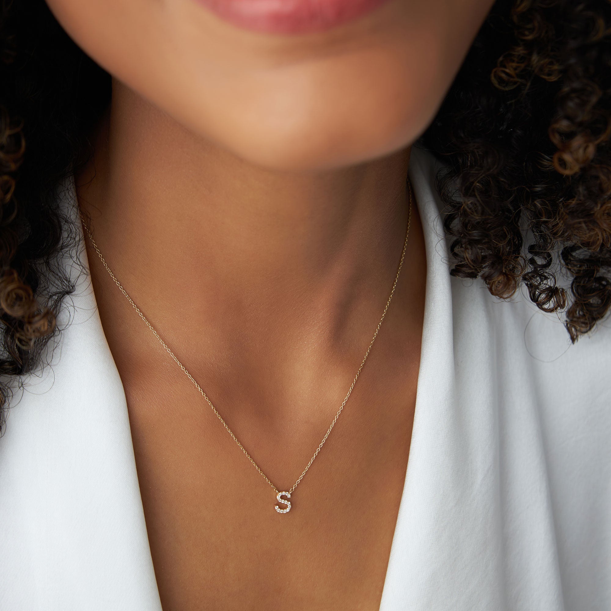 Diamond Initial Necklace