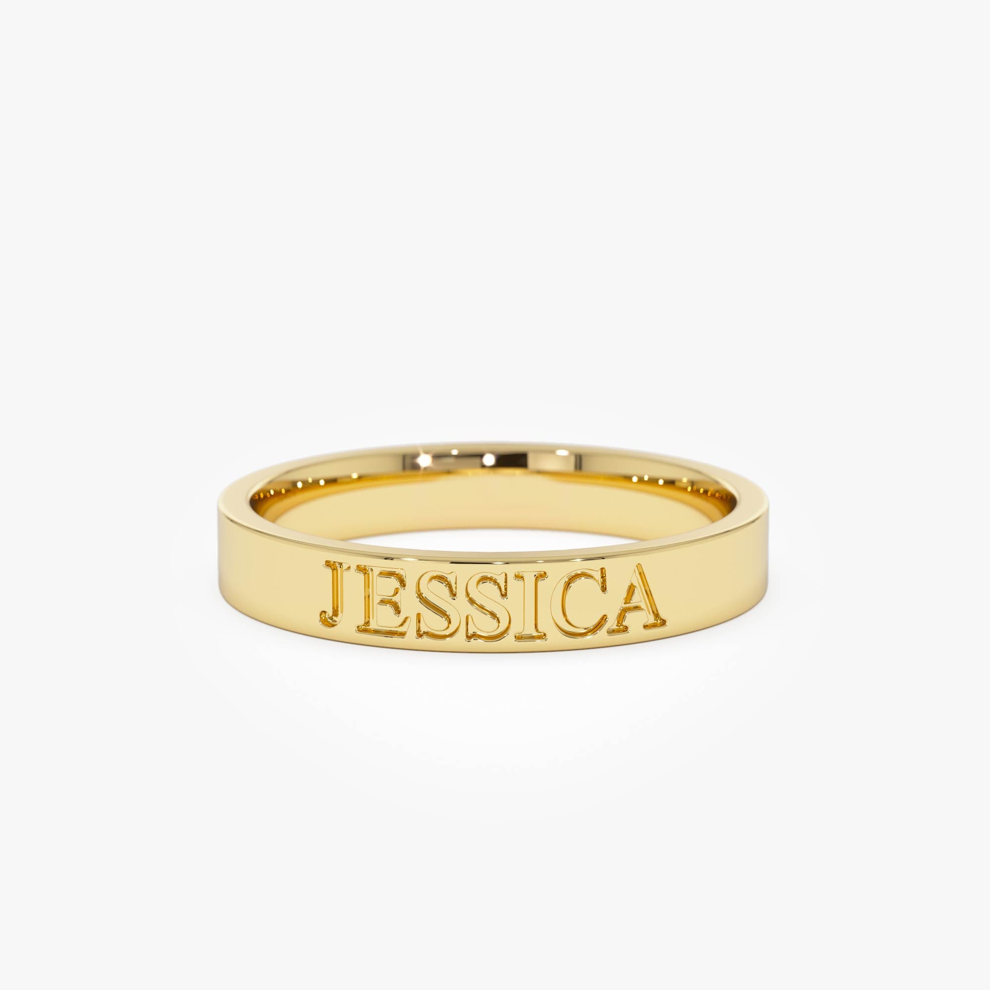 Custom Name Engraved Band Ring