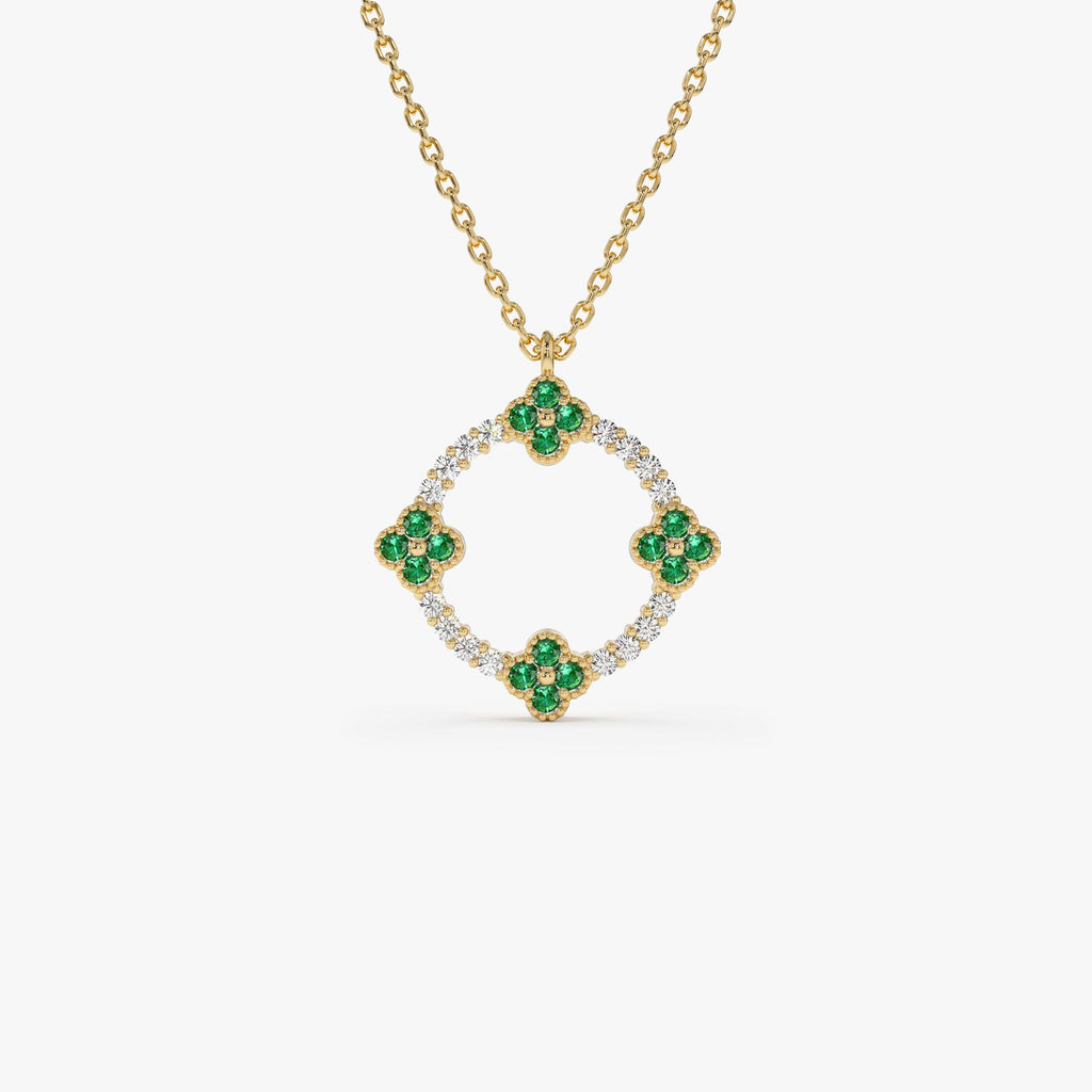 Emerald Clover Necklace