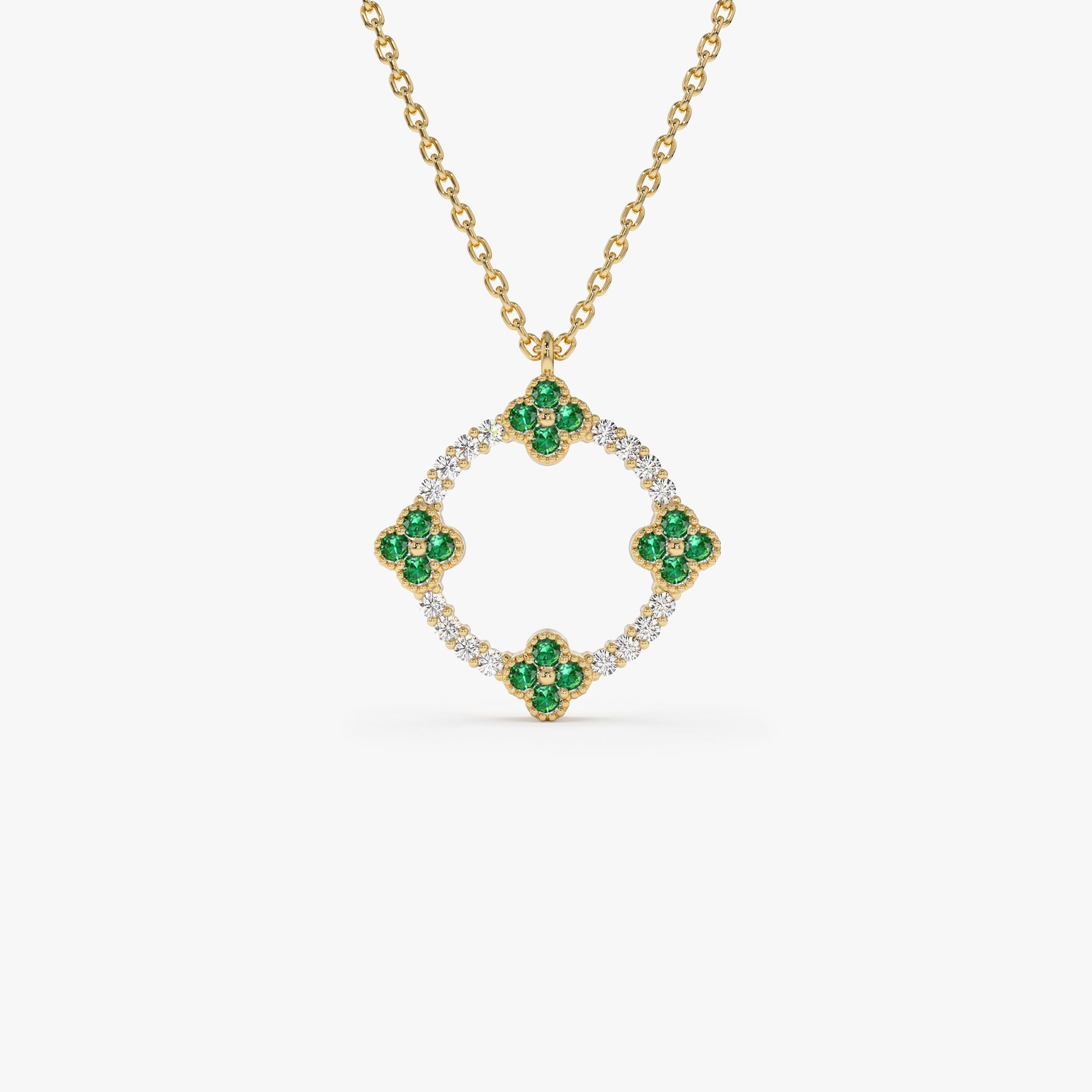 Emerald Clover Necklace