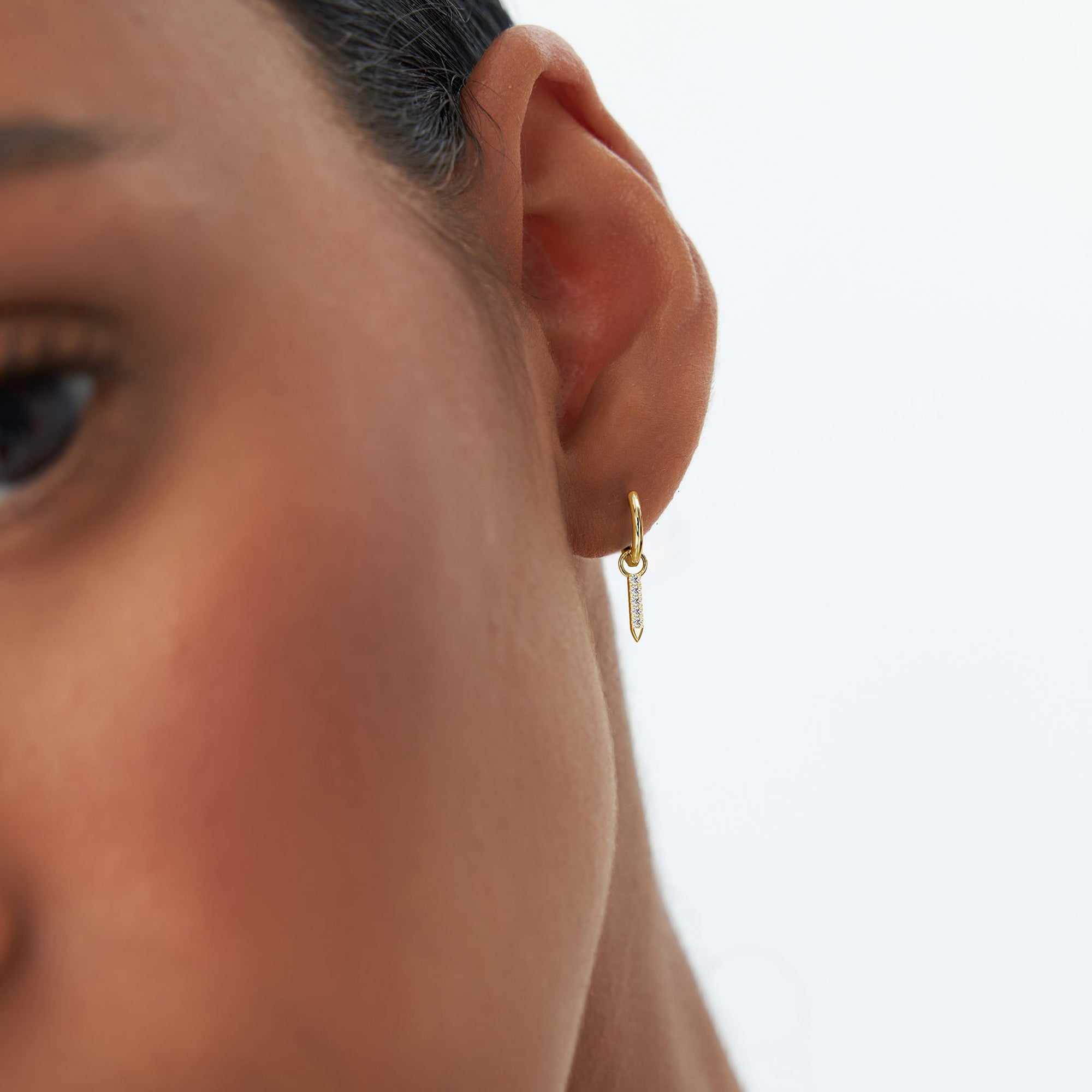 Diamond Spike Hoop Charm