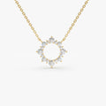 Diamond Sun Circle Necklace