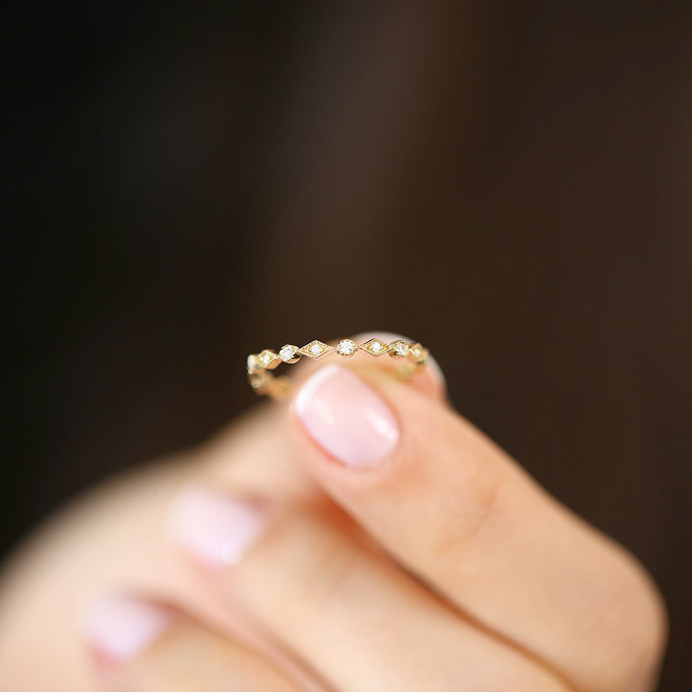 Art Deco Diamond Eternity Band