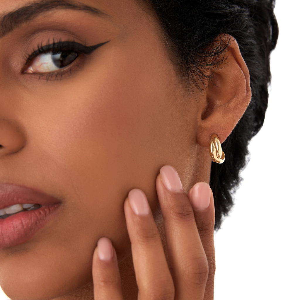 Chunky Twisted Hoop Earrings