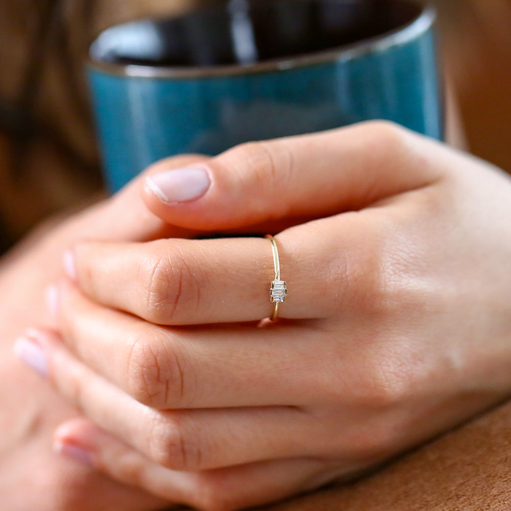 Baguette Trio Diamond Ring
