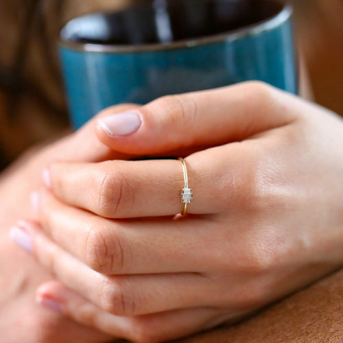 Baguette Trio Diamond Ring
