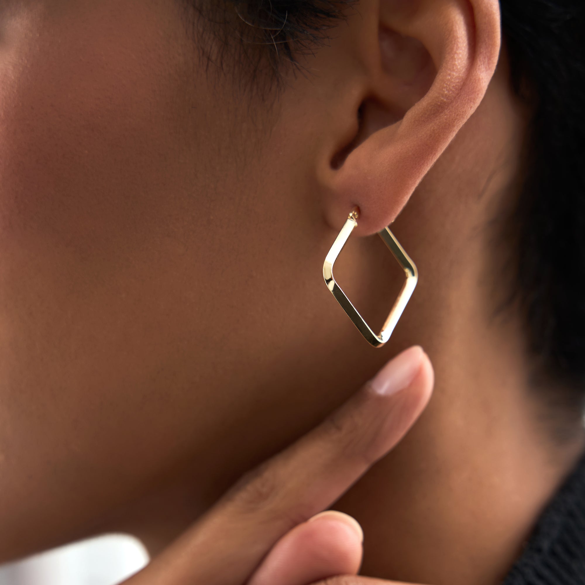 Geometric Shaped  Square Hoop Earrings