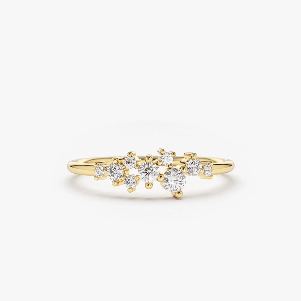 Diamond Cluster Ring