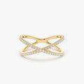 Diamond Criss Cross Pave Ring