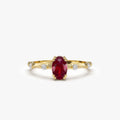 Dainty Diamond Genuine Ruby Ring