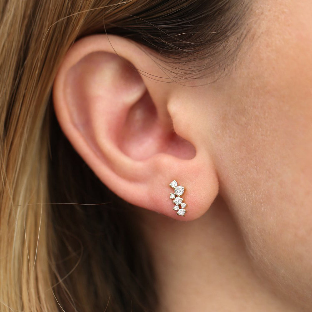 Diamond Cluster Earrings