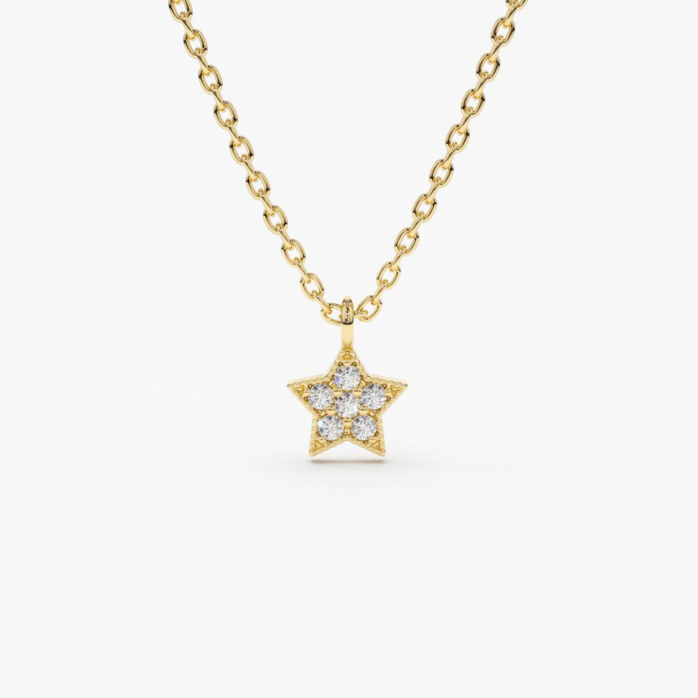 Diamond Star Charm Necklace
