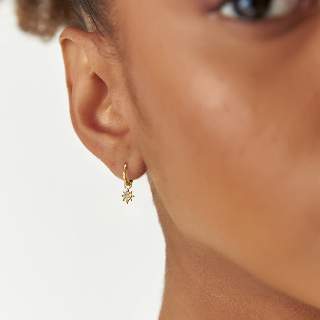 Diamond Star Hoop Charm