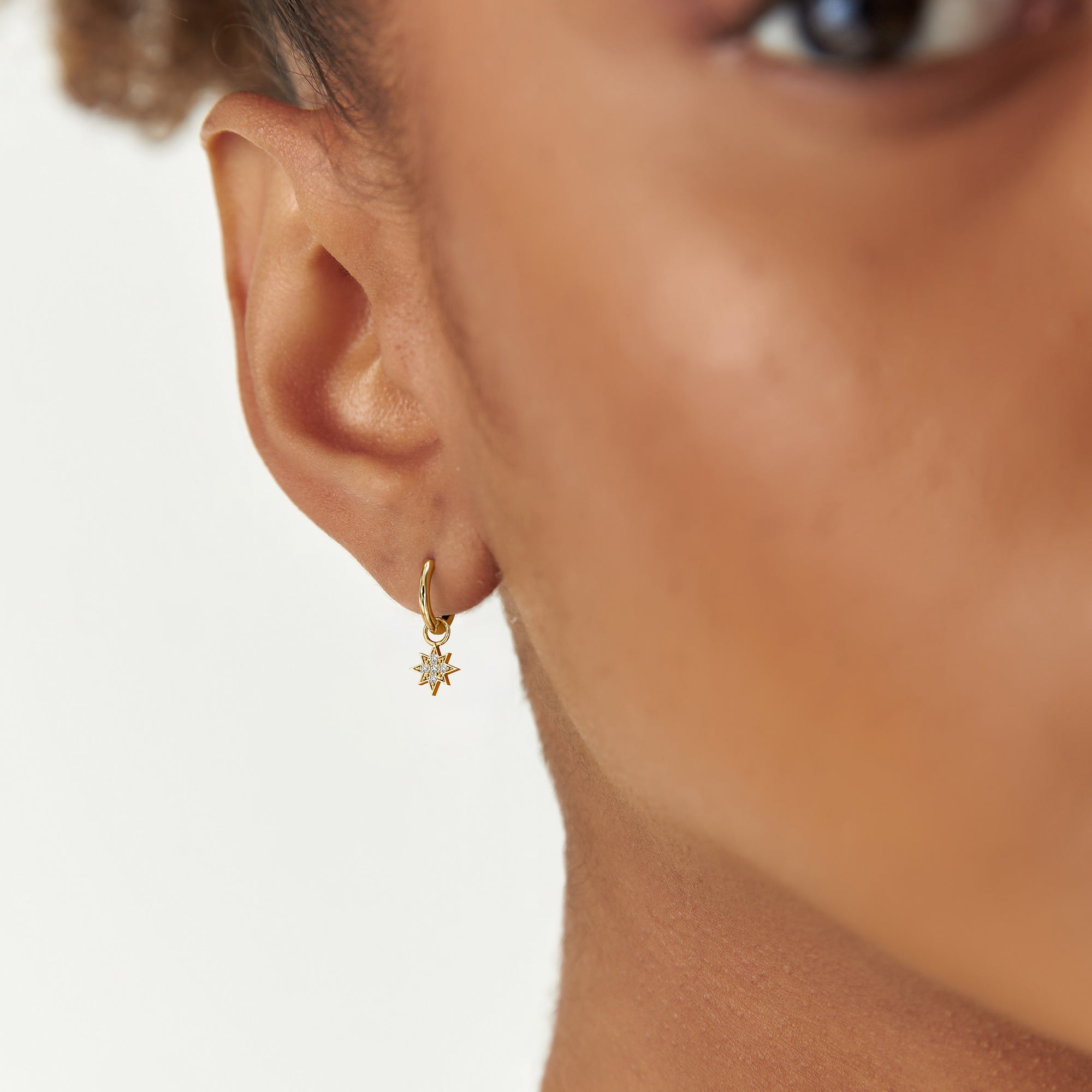 Diamond Star Hoop Charm