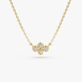 Four Stone Diamond Cluster Necklace