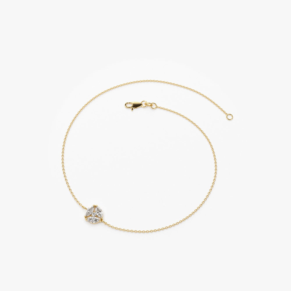 Marquise Diamond Cluster Bracelet