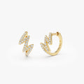 Modern Zigzag Wave Hoop Earrings