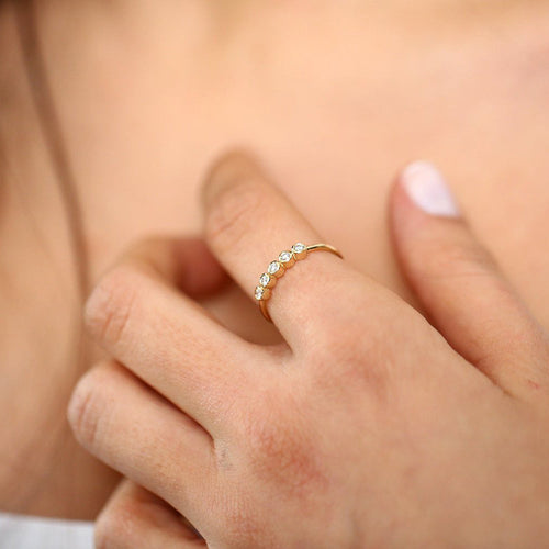 Bezel Set Diamond Wedding Band