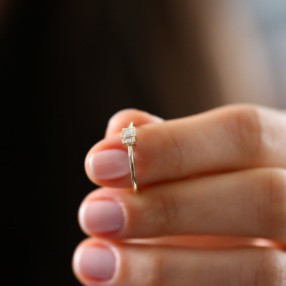 Baguette Trio Diamond Ring