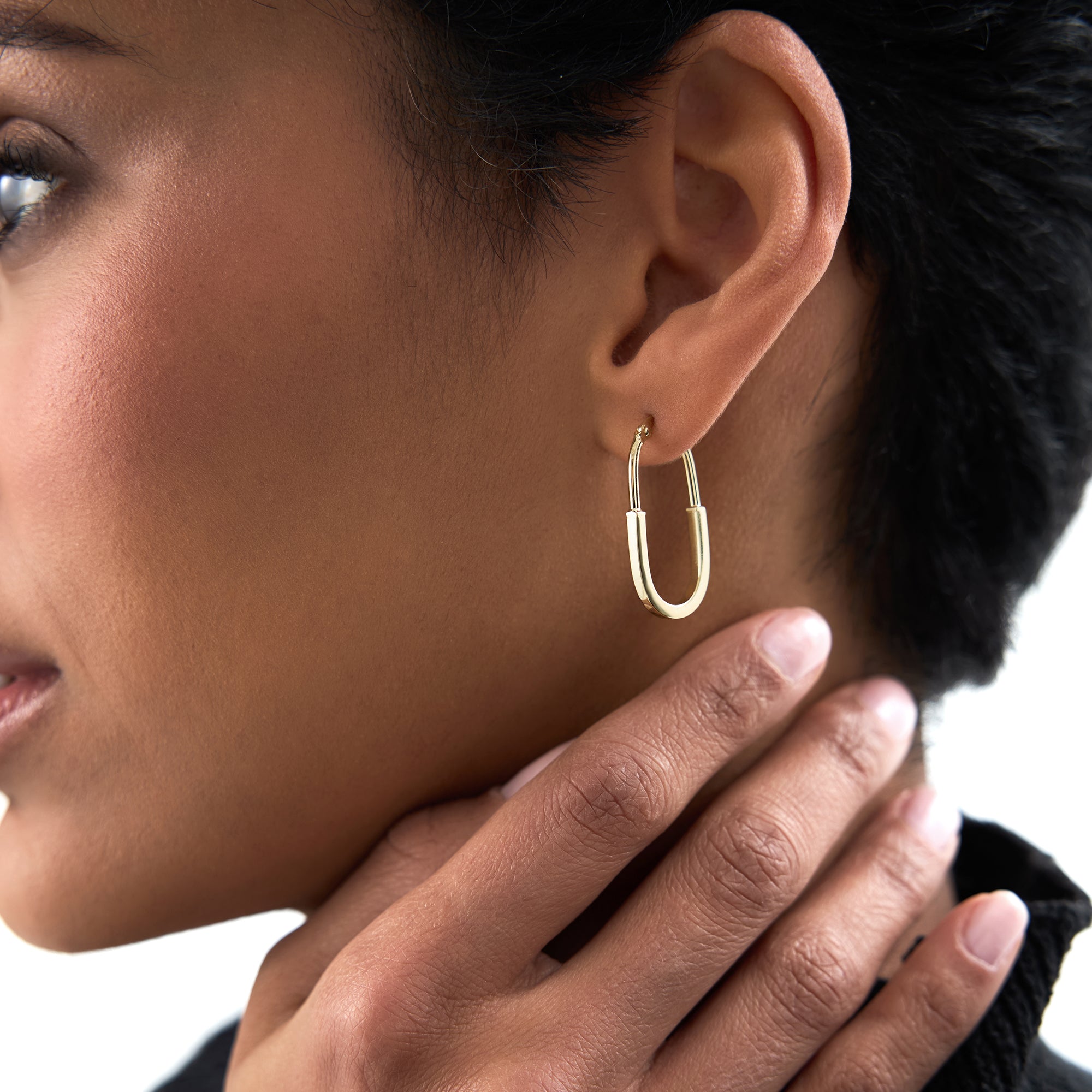 Flat Edge Hoop Earrings