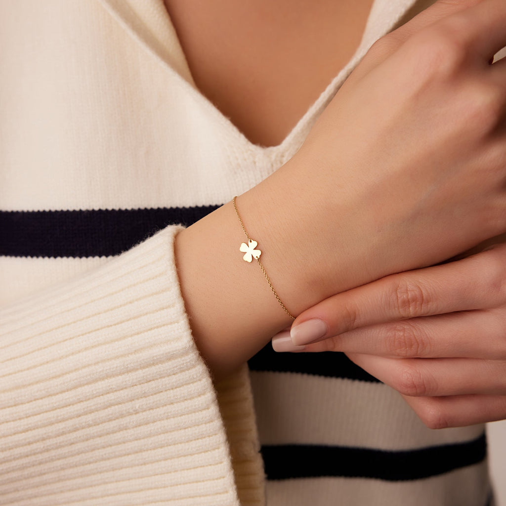 Four Leaf Clover Charm Bracelet