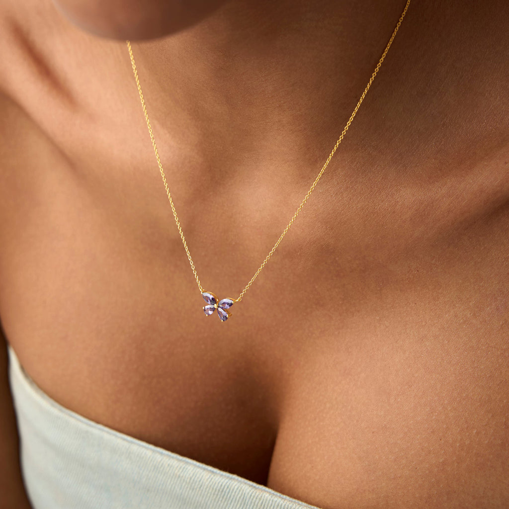 Amethyst Butterfly Necklace